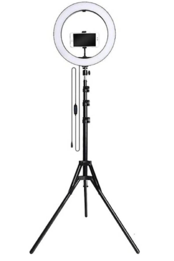 Ring Light for Youtube - Tiktok - Selfie - Makeup LED Lighted 10 Inch (26 Cm) 210 Cm Tripod - 3