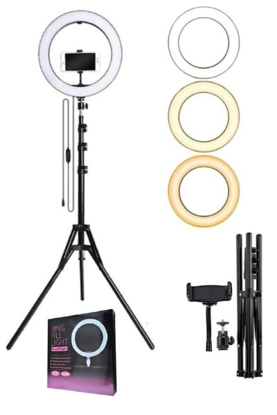 Ring Light for Youtube - Tiktok - Selfie - Makeup LED Lighted 10 Inch (26 Cm) 210 Cm Tripod - 5