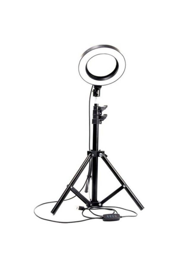 Ring Light Led 10 dyuym 26 sm Youtube, Tiktok, Sartaroshlik chirog'i Yorqinlik sozlanishi mumkin 210 sm Tripod - 15