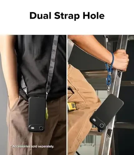 Ringke Onyx для iPhone Air Case, [совместимо с MagSafe] Масло- и грязеотталкивающее покрытие, отдельные крышки объективов для камер, нескользящая улучшенная рукоятка, легкий чехол - Magnetic Black - 5