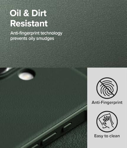 Ringke Onyx [Elinde İyi Hissettirir] iPhone 16 Kılıfı, Anti-Parmak İzi Teknolojisi Yağlı Lekeleri Önler Kaymaz Artırılmış Tutuş Kamera için Hassas Kesikler - Koyu Yeşil - 3