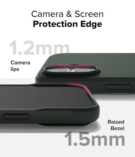 Ringke Onyx [Feels Good in The Hand] Compatible with iPhone 16 Case, Anti-Fingerprint Technology Prevents Oily Smudges Non-Slip Enhanced Grip Precise Cutouts for Camera - Dark Green - 6