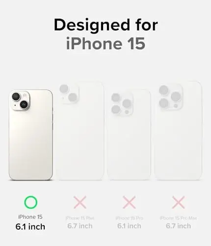 Ringke Onyx for iPhone 15 Case, [Feels Good in The Hand] Oil & Dirt Resistant, Individual Lens Covers for Cameras, Non-Slip Enhanced Grip Lightweight Cover - Black - RINGKE (1)