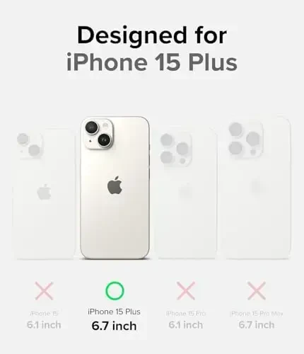 Ringke Onyx for iPhone 15 Plus Case, [Compatible with MagSafe] Oil & Dirt Resistant, Individual Lens Covers for Cameras, Non-Slip Enhanced Grip Lightweight Cover - Magnetic Black - RINGKE (1)