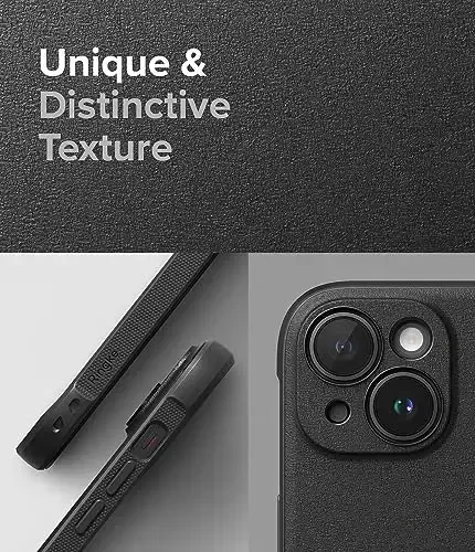 Ringke Onyx for iPhone 15 Plus Case, [Compatible with MagSafe] Oil & Dirt Resistant, Individual Lens Covers for Cameras, Non-Slip Enhanced Grip Lightweight Cover - Magnetic Black - 4