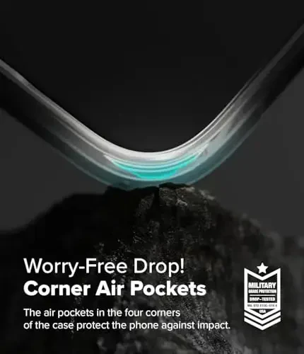 Ringke Onyx for iPhone 15 Pro Max Case, [MagSafe bilan mos] Yog' va kirlikka chidamli, kameralar uchun individual linza qopqoqlari, sirpanmaydigan yaxshilangan ushlagichli yengil g'ilof - Magnit Qora - 6