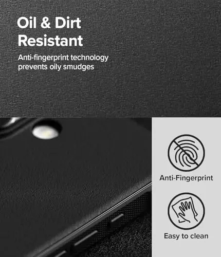 Ringke Onyx for iPhone 16 Case, [Feels Good in The Hand] Oil & Dirt Resistant, Individual Lens Covers for Cameras, Non-Slip Enhanced Grip Lightweight Cover - Black - 3