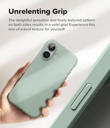 Ringke Onyx for iPhone 16 Case, [Feels Good in The Hand] Oil & Dirt Resistant, Individual Lens Covers for Cameras, Non-Slip Enhanced Grip Lightweight Cover - Mint - 4
