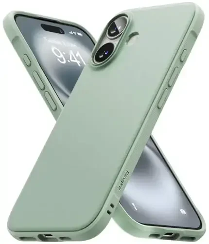 Ringke Onyx for iPhone 16 Case, [Feels Good in The Hand] Oil & Dirt Resistant, Kameralar uchun individual linza qopqoqlari, Sirpanmaydigan yaxshilangan tutqichli yengil qopqoq - Mint - 1