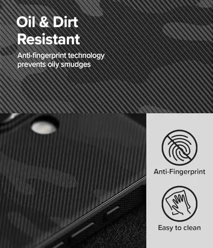 Ringke Onyx for iPhone 16 Plus Case, [Feels Good in The Hand] Oil & Dirt Resistant, Individual Lens Covers for Cameras, Non-Slip Enhanced Grip Lightweight Cover - Camo Black - 4