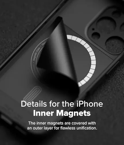 Ringke Onyx for iPhone 16 Pro Max Case, [Compatible with MagSafe] Oil & Dirt Resistant, Individual Lens Covers for Cameras, Non-Slip Enhanced Grip Lightweight Cover - Magnetic Camo Black - 6