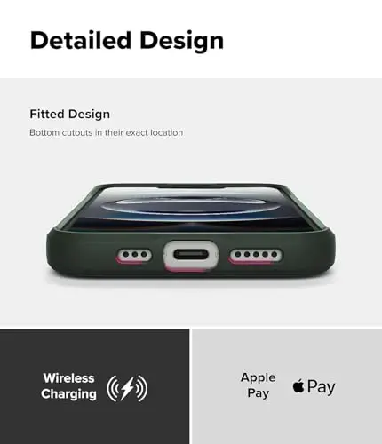 Ringke Onyx for iPhone 16e Case, [Feels Good in The Hand] Oil & Dirt Resistant, Kameralar uchun individual linza qopqoqlari, Sirpanmaydigan Kuchaytirilgan Tutqich Yengil Qopqoq - To'q yashil - 6