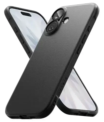 Ringke Onyx for iPhone 17 Case, [Feels Good in The Hand] Oil & Dirt Resistant, Individual Lens Covers for Cameras, Non-Slip Enhanced Grip Lightweight Cover - Black - RINGKE
