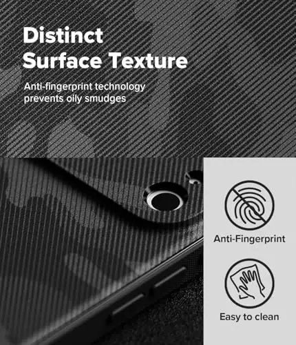Ringke Onyx for iPhone 17 Pro Case, [Feels Good in The Hand] Oil & Dirt Resistant, Kameralar uchun individual linza qopqoqlari, Sirpanmaydigan kuchaytirilgan tutqichli yengil qopqoq - Camo Black - 4