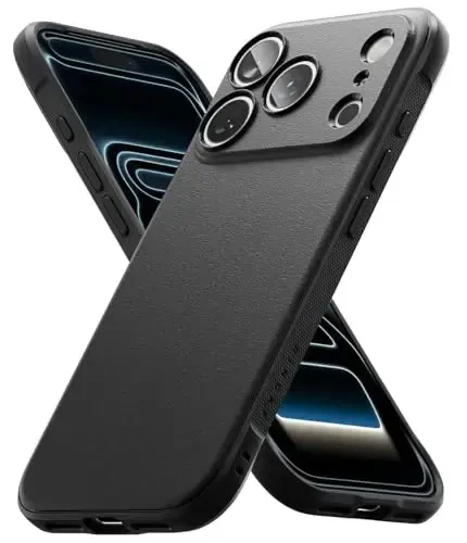 Ringke Onyx for iPhone 17 Pro Max Case, [Feels Good in The Hand] Oil & Dirt Resistant, Individual Lens Covers for Cameras, Non-Slip Enhanced Grip Lightweight Cover - Black - 1