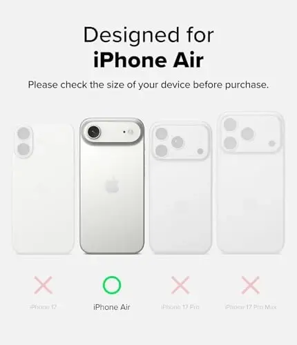 Ringke Onyx for iPhone Air Case, [Compatible with MagSafe] Oil & Dirt Resistant, Individual Lens Covers for Cameras, Non-Slip Enhanced Grip Lightweight Cover - Magnetic Dark Green - 2