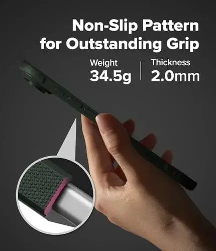 Ringke Onyx for iPhone Air Case, [Feels Good in The Hand] Yog' va kirlikka chidamli, Kameralar uchun individual linza qopqoqlari, Sirpanmaydigan yaxshilangan tutqichli yengil qopqoq - To'q yashil - 5