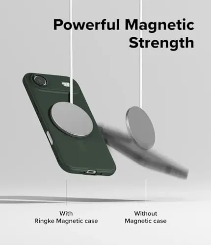 Ringke Onyx for iPhone Air Case, [MagSafe bilan mos] Yog 'va kirlikka chidamli, kameralar uchun individual linza qopqoqlari, sirpanmaydigan kuchaytirilgan tutqichli yengil qopqoq - magnit to'q yashil - 4