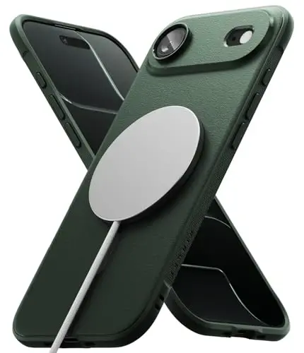 Ringke Onyx for iPhone Air Case, [MagSafe bilan mos] Yog 'va kirlikka chidamli, kameralar uchun individual linza qopqoqlari, sirpanmaydigan kuchaytirilgan tutqichli yengil qopqoq - magnit to'q yashil - 1