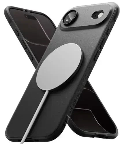 Ringke Onyx for iPhone Air Case, [MagSafe bilan mos] Yog 'va kirlikka chidamli, Kameralar uchun individual linzalar qopqoqlari, Sirpanmaydigan kuchaytirilgan tutqichli engil qopqoq - Magnetic Black - 1