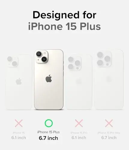 Ringke Onyx iPhone 15 Plus uchun g'ilof, [MagSafe bilan mos] Yog 'va kirlarga chidamli, kameralar uchun individual linza qopqoqlari, sirpanmaydigan yaxshilangan ushlagichli yengil qopqoq - Magnit qora - RINGKE (1)