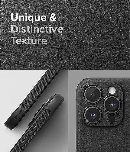 Ringke Onyx iPhone 15 Pro Max uchun g'ilof, [MagSafe bilan mos] Yog 'va kirdan himoya, kameralar uchun individual linza qopqoqlari, sirpanmaydigan kuchaytirilgan ushlagich yengil qopqoq - magnit qora - 5