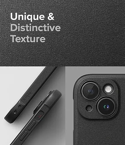 Ringke Onyx iPhone 15 uchun g'ilof, [MagSafe bilan mos] Yog' va kirga chidamli, kameralar uchun individual linza qopqoqlari, sirpanmaydigan, kuchaytirilgan ushlagich, yengil qopqoq - magnit qora - 5