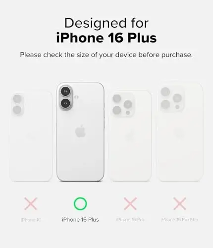 Ringke Onyx for iPhone 16 Plus Case, [Feels Good in The Hand] Oil & Dirt Resistant, Individual Lens Covers for Cameras, Non-Slip Enhanced Grip Lightweight Cover - Camo Black - RINGKE (1)