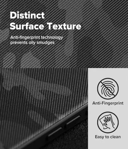 Ringke Onyx iPhone 17 uchun g'ilof, [Qo'lda yaxshi seziladi] Yog' va kirlikka chidamli, kameralar uchun individual linza qopqoqlari, sirpanmaydigan kuchaytirilgan tutqichli engil qopqoq - Camo Black - 4