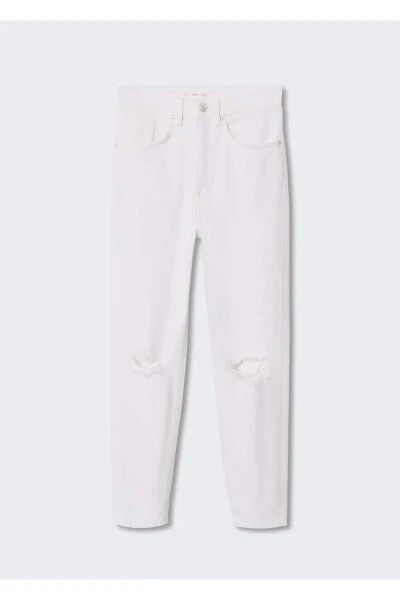 Ripped Detailed Straight Cut Jeans - 2