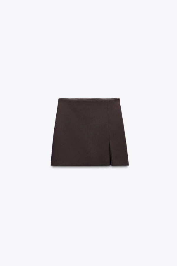 RIPPED JEANS SKIRT - Brown - 5