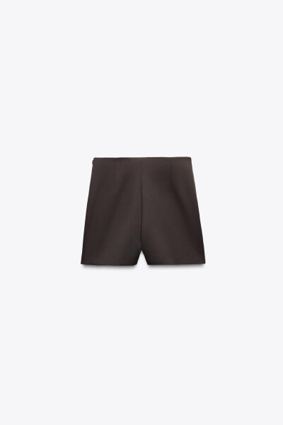 RIPPED JEANS SKIRT - Brown - 6