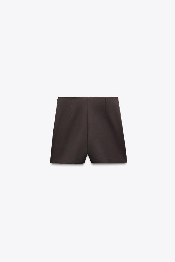 RIPPED JEANS SKIRT - Brown - 6