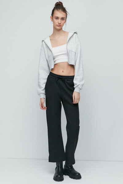 Ripped Spanish Leg Sweatpants 843 Black - 12