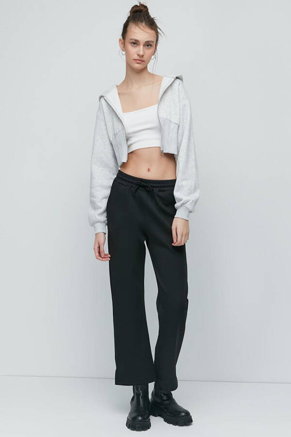 Ripped Spanish Leg Sweatpants 843 Black - 12