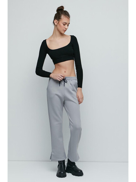 Ripped Spanish Leg Tracksuit Bottoms 843 Grey - 6