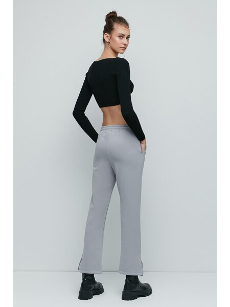 Ripped Spanish Leg Tracksuit Bottoms 843 Grey - 8