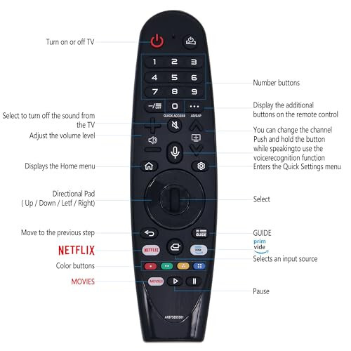 Riry New Universal LG Remote LG Smart TV Magic Remote with Voice and Pointer Function Universal LG Remote for LG UHD OLED QNED NanoCell 4K 8K Models Netflix and Prime Video Hot Keys, Google/Alexa - 3