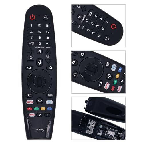 Riry Yangi Universal LG Masofaviy pulti LG Smart TV Magic Remote Ovozli va Ko'rsatgich funktsiyasi bilan Universal LG Masofaviy pulti LG UHD OLED QNED NanoCell 4K 8K Modellar uchun Netflix va Prime Video Tez tugmalari, Google/Alexa - 9