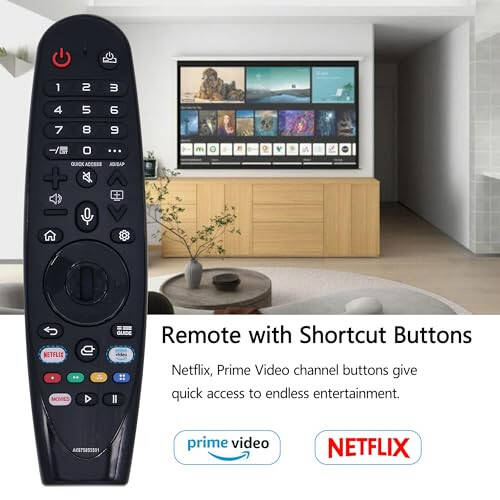 Riry Yangi Universal LG Masofaviy pulti LG Smart TV Magic Remote Ovozli va Ko'rsatgich funktsiyasi bilan Universal LG Masofaviy pulti LG UHD OLED QNED NanoCell 4K 8K Modellar uchun Netflix va Prime Video Tez tugmalari, Google/Alexa - 11