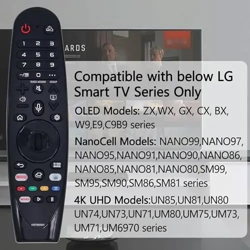 Riry New Universal LG Smart TV Magic Remote with Voice and Pointer Function Universal LG Remote for UHD OLED QNED NanoCell 4K 8K Models Netflix and prim Vide Hot Keys,Google/Alexa - 4