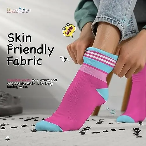 Rising Star Baby Sock, Toddler Sock, Kids Socks Multipacks for Boys and Girls - 6