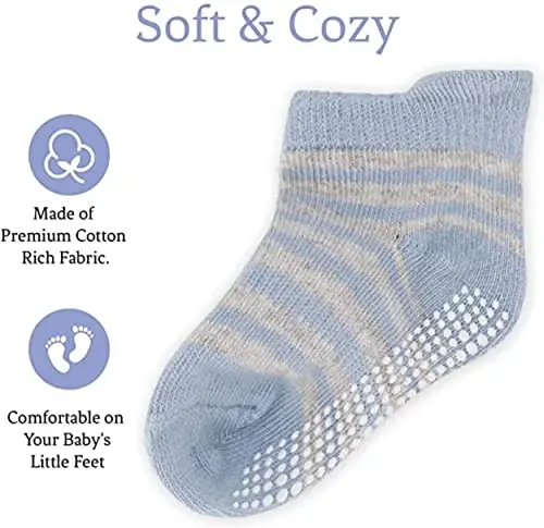 Rising Star Baby Sock, Toddler Sock, Kids Socks Multipacks for Boys and Girls - 3