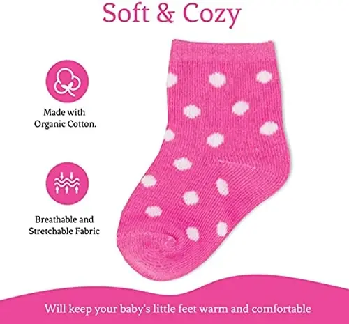 Rising Star Baby Sock, Toddler Sock, Kids Socks Multipacks for Boys and Girls - 3