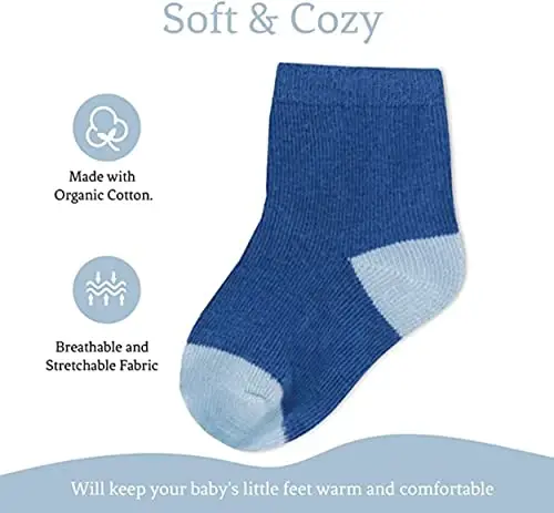 Rising Star Baby Sock, Toddler Sock, Kids Socks Multipacks for Boys and Girls - 3
