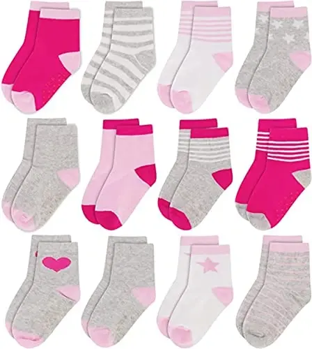 Rising Star Baby Sock, Toddler Sock, Kids Socks Multipacks for Boys and Girls 