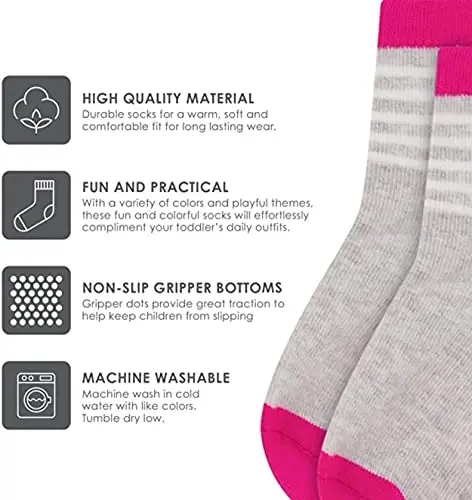 Rising Star Baby Sock, Toddler Sock, Kids Socks Multipacks for Boys and Girls - 3