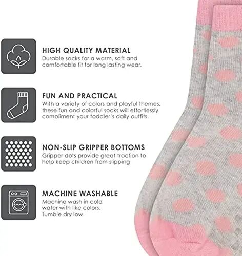 Rising Star Baby Sock, Toddler Sock, Kids Socks Multipacks for Boys and Girls - 3
