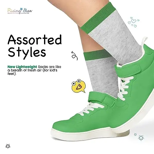 Rising Star Bebek Çorabı, Yürümeye Başlayan Çocuk Çorabı, Erkek ve Kız Çocukları İçin Çoklu Paket Çocuk Çorapları - 2