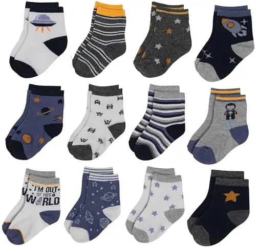 Rising Star Bebek Çorabı, Yürümeye Başlayan Çocuk Çorabı, Erkek ve Kız Çocukları için Çoklu Paket Çocuk Çorapları - RISING